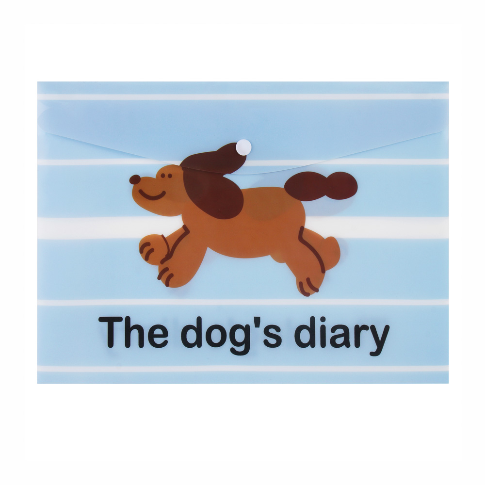 Папка с кнопкой А4 33х23см, "Минисо Стайл", 200мкм, ПП, 2 дизайна, арт.№ 524-359