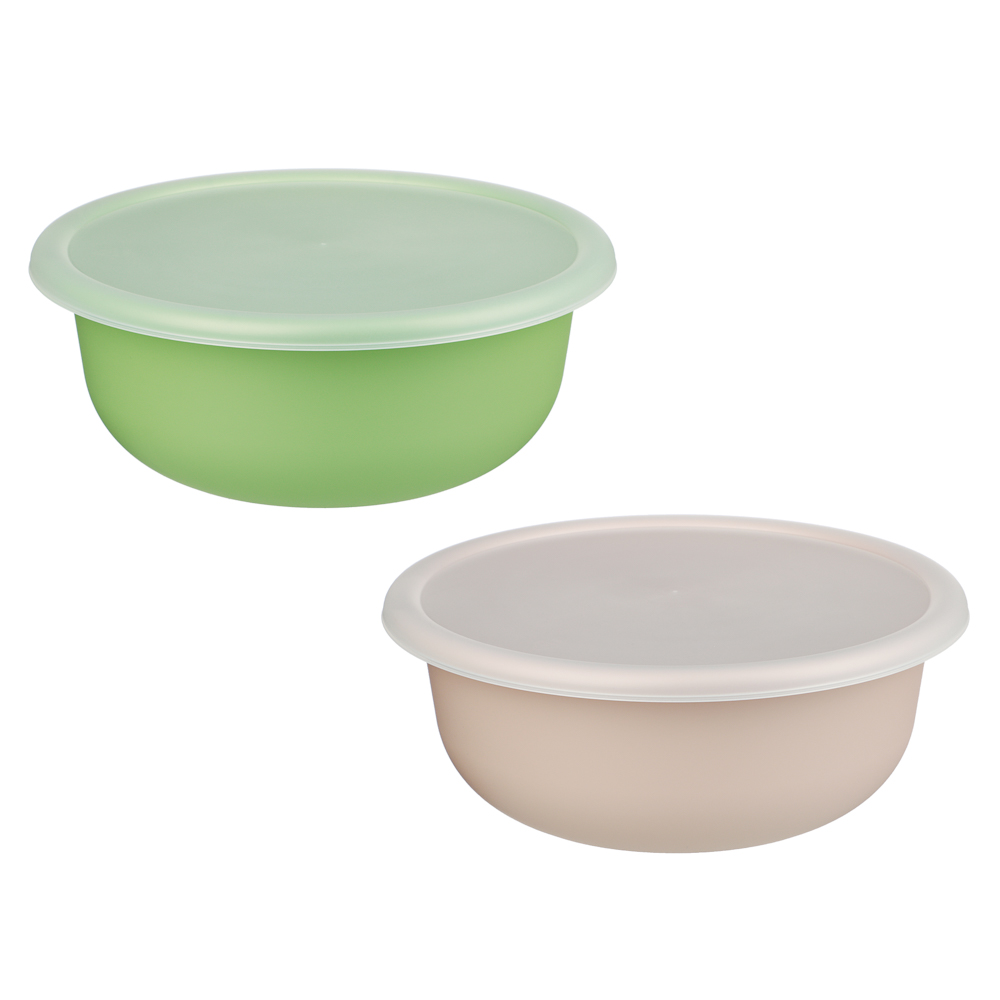 Миска Modena 3,2л с крышкой, пластик, 2 цвета, арт.№ 861-492