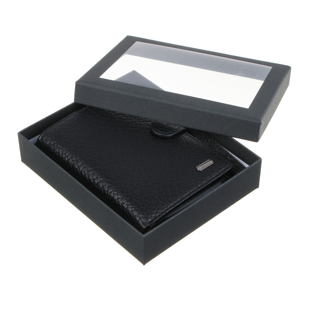 ЮL Дэллар Портмоне мужское для карт, купюр и монет, полиуретан, 14,2х11х2,5 см, 2 цвета, КЖ24-37, арт.№ 303-046