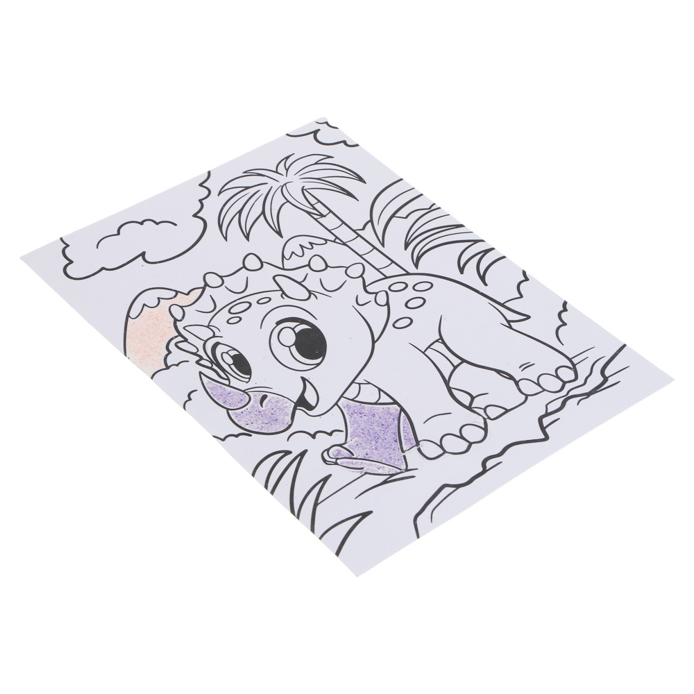 ХОББИХИТ Набор для творчества "Блестящие картинки", блестки, бумага, пластик РР, 20,5х28,5см, 4 диз., арт.№ 281-276