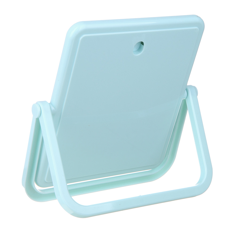 Зеркало настольное тм ЮНИLOOK, пластик, стекло, 21,2х20,5см, 2 цвета, арт.№ 301-002