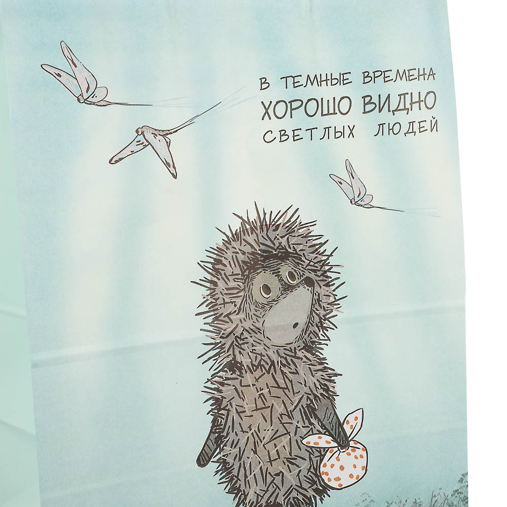 Пакет подарочный с кручеными ручками L 24х14х30см, "Ёжик в тумане", в ассортименте, арт.№ 507-491