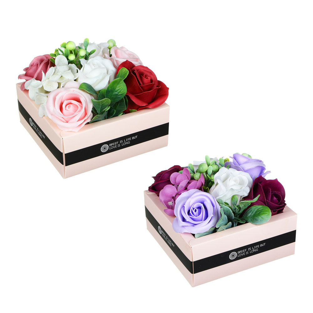 LADECOR Букет из мыльных лепестков, 12х12х12 см, арт K-393, 2 цвета, арт.№ 516-006