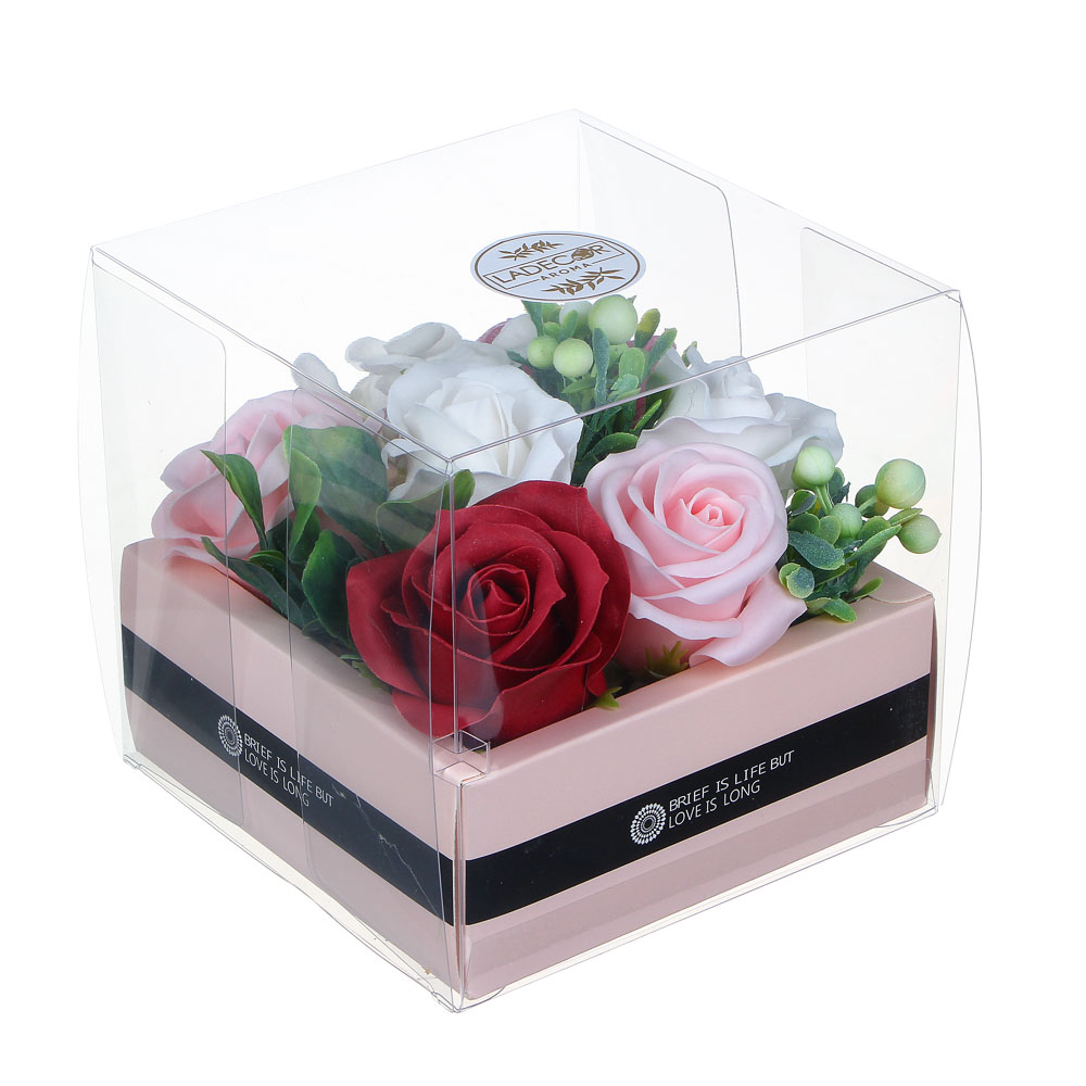 LADECOR Букет из мыльных лепестков, 12х12х12 см, арт K-393, 2 цвета, арт.№ 516-006