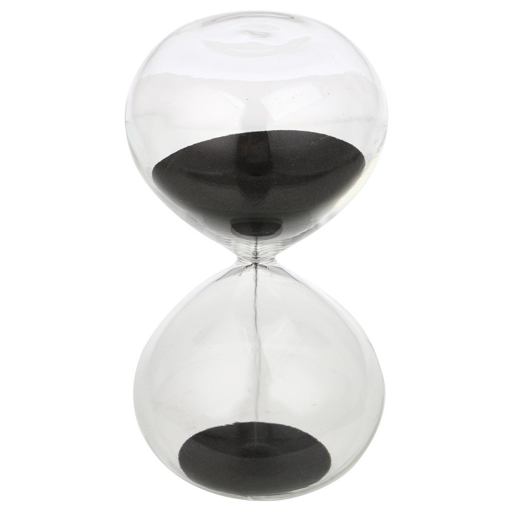 Часы песочные 7,5х14,5 см, стекло, песок, 15 минут, 2 цвета песка, арт.№ 597-291