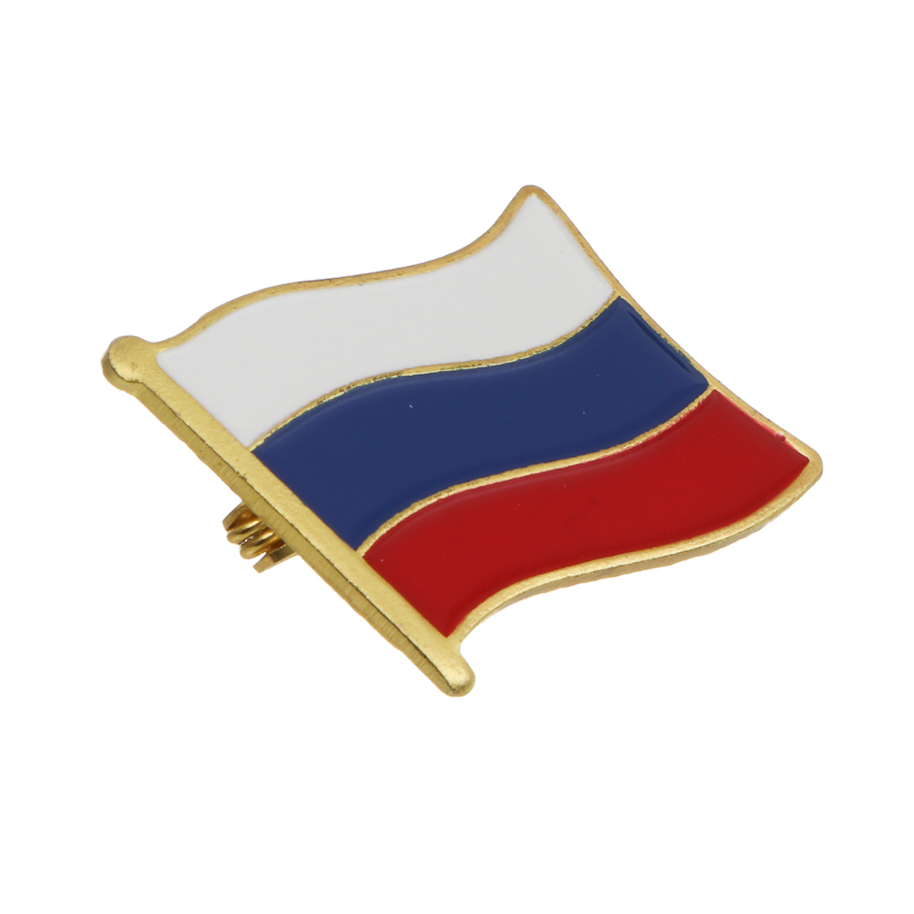 Значок на булавке флаг России тм Мечтай, 2,1 см, арт.№ 585-090