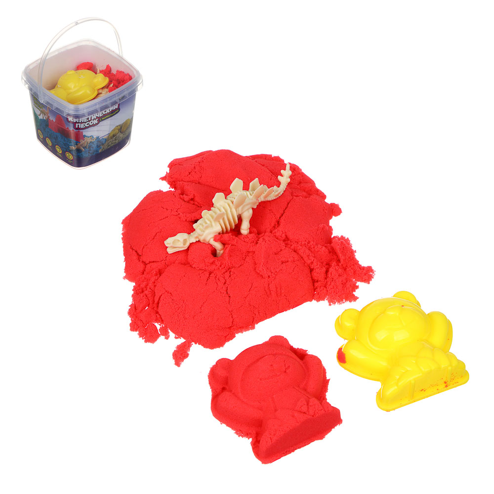 ХОББИХИТ Набор для творчества "Кинетический песок с формочками", 7,5х6,5х7см, 6 цветов, арт.№ 285-229