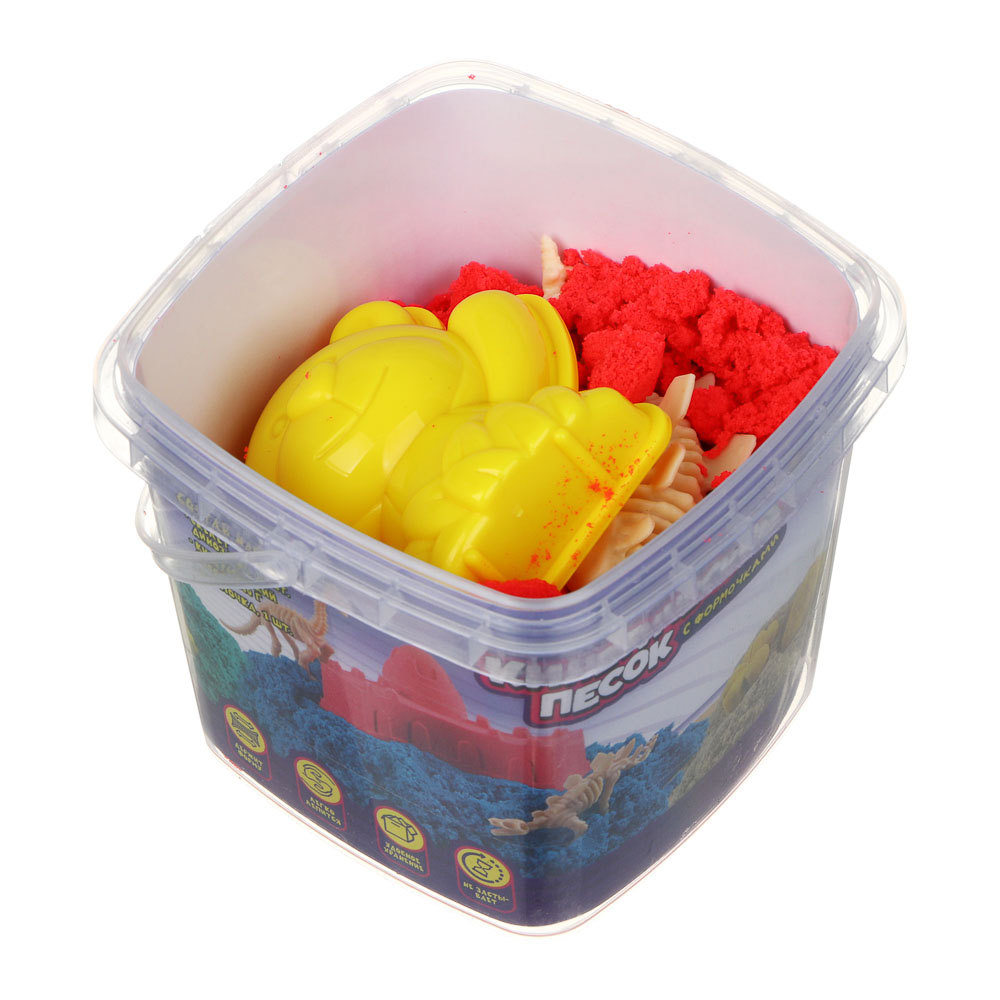 ХОББИХИТ Набор для творчества "Кинетический песок с формочками", 7,5х6,5х7см, 6 цветов, арт.№ 285-229