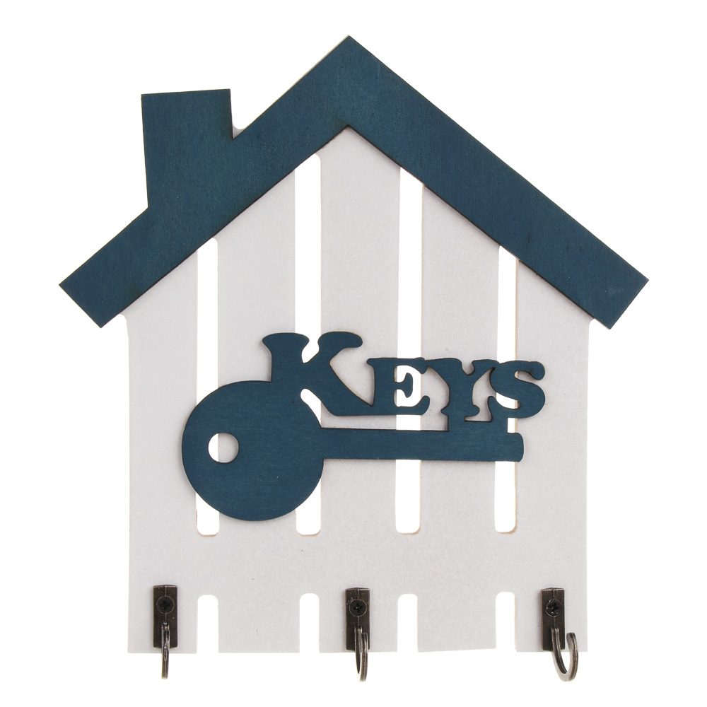 Ключница открытого типа KEYS на 3 крючка, 14,5x15,5 см, МДФ, арт.№ 510-029