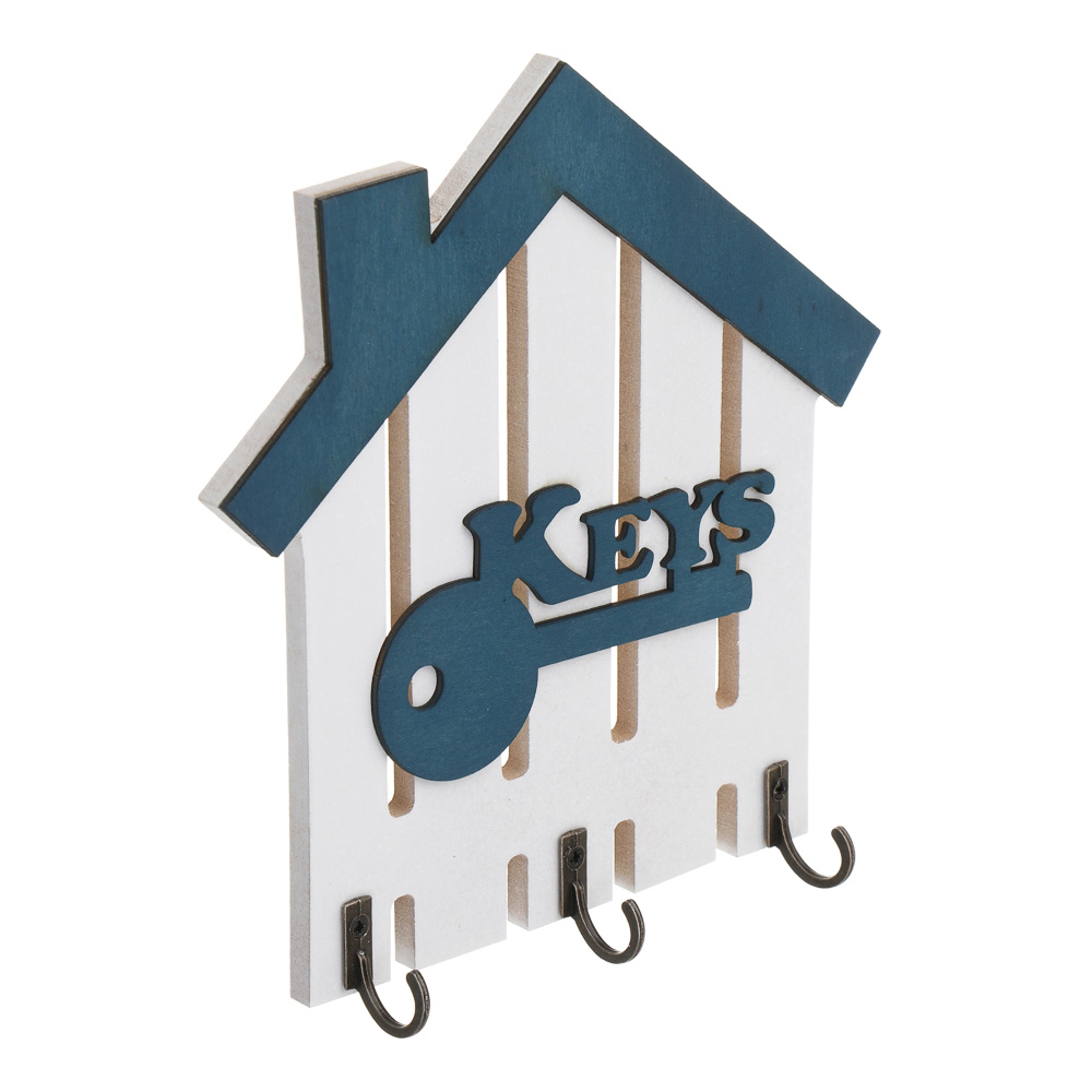 Ключница открытого типа KEYS на 3 крючка, 14,5x15,5 см, МДФ, арт.№ 510-029