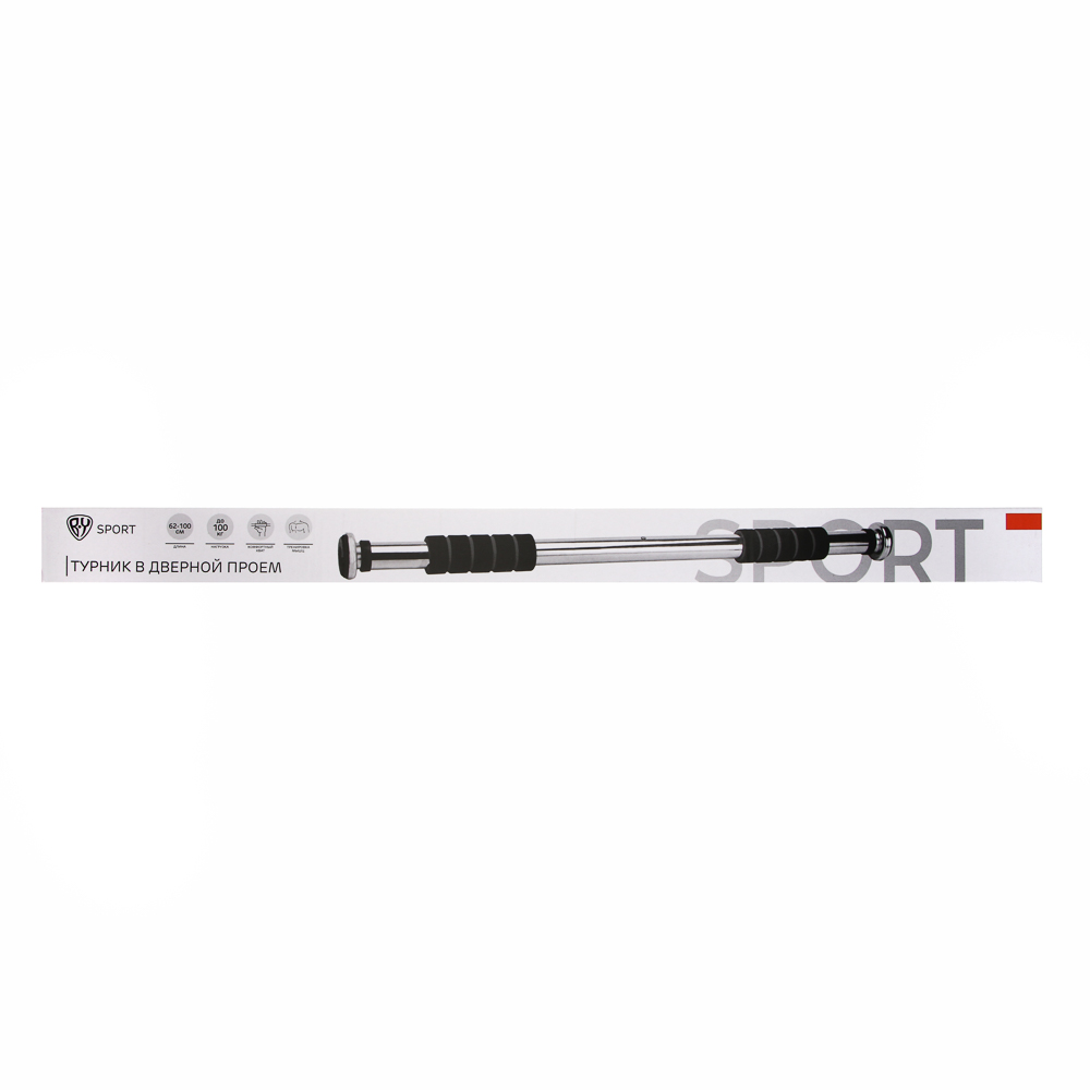 Турник в дверной проем, тм BY SPORT, 62-100см, поролон, металл, арт.№ 139-024
