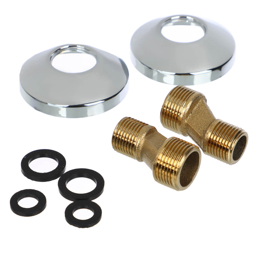 RAIN Смеситель для ванны Алия, короткий излив, керам. кран-буксы 1/2, душ. набор, латунь, хром, арт.№ 561-277