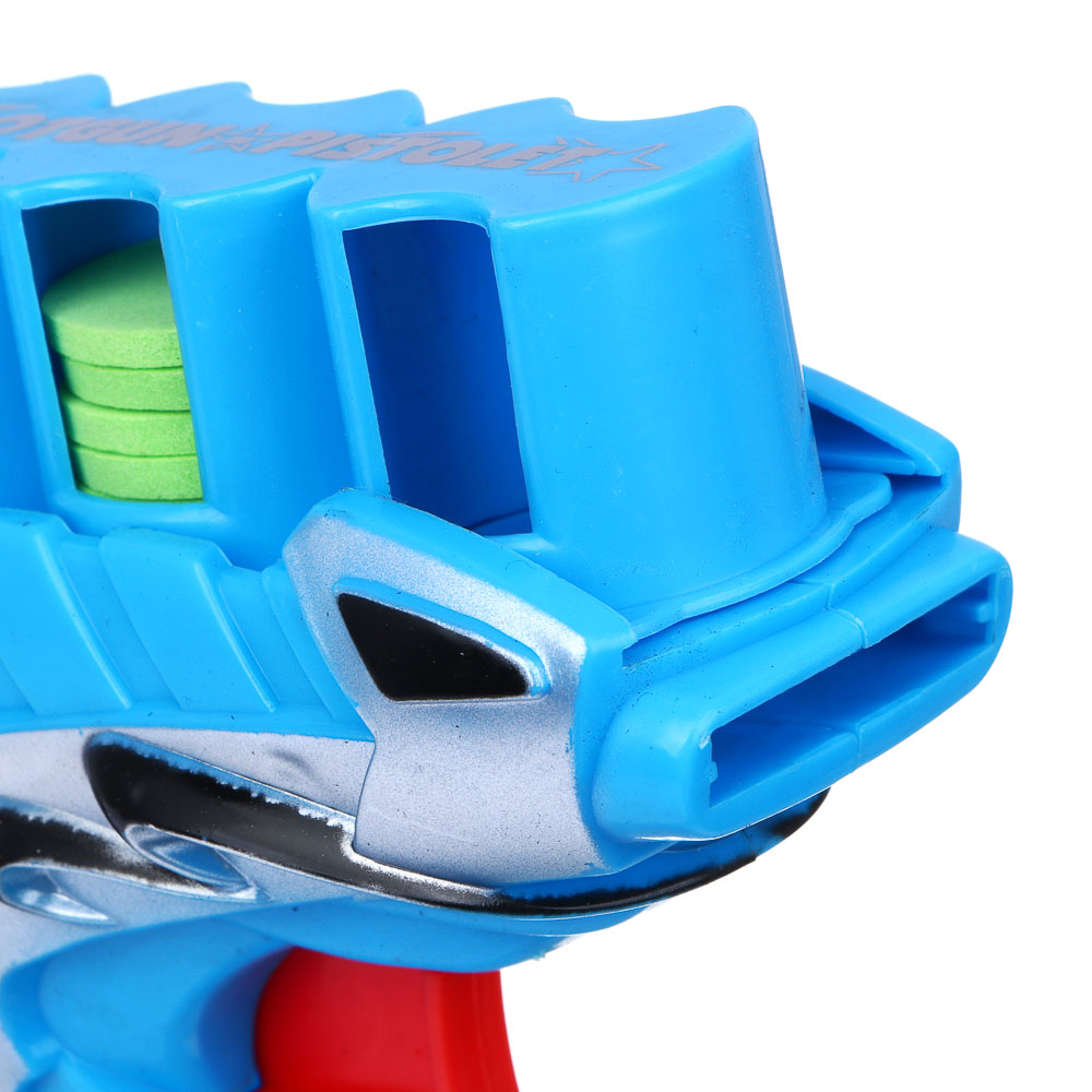 ИГРОЛЕНД Пистолет "Дискострел", стреляет мягкими дисками, РР, 18,5х4х20,5 см, 2 цвета, арт.№ 261-773