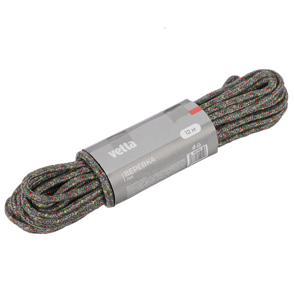 Веревка тм VETTA, 12м, ПВХ, 6 цветов, арт.№ 453-094
