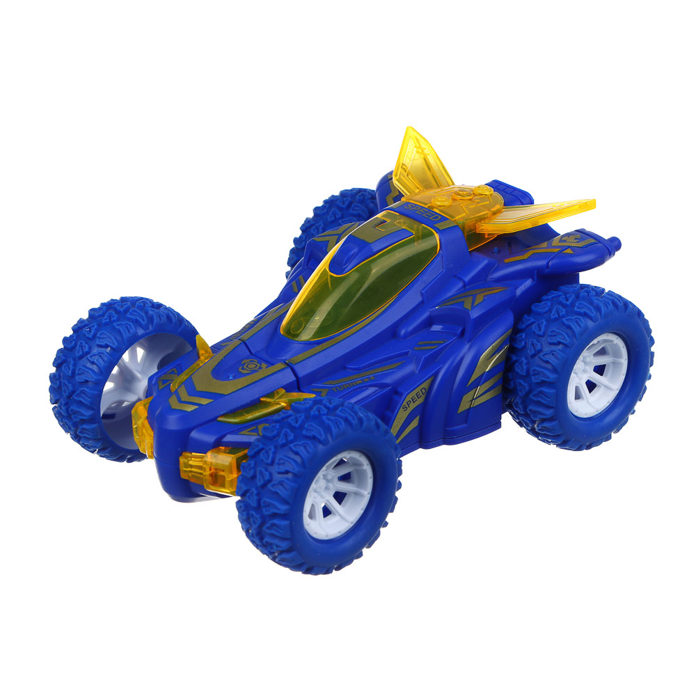 ИГРОЛЕНД Машинка трюковая, свет, разворот, 3хLR41, АBS, РР, 12x9,5x5,5см, 4 дизайна, арт.№ 292-401