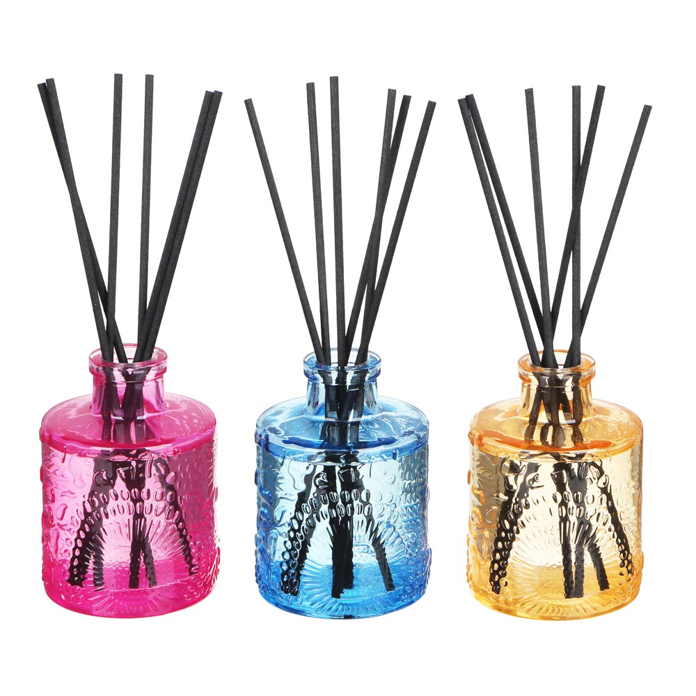 LADECOR Аромадиффузор с палочками, 100 мл, с палочками, Английский дуб/Золотой янтарь/Папайя и кокос, арт.№ 412-050