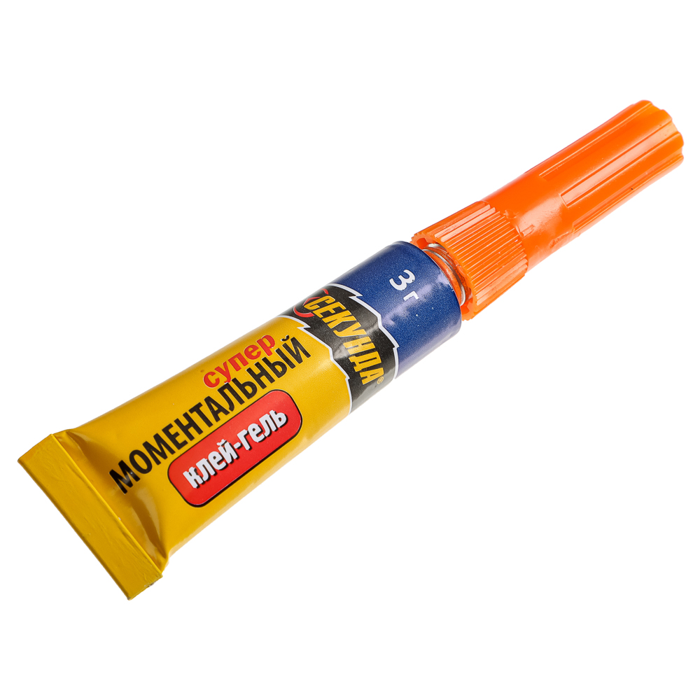 Клей-гель "Секунда" моментальный блистер 3г, на ленте, арт.403-176, арт.№ 469-259