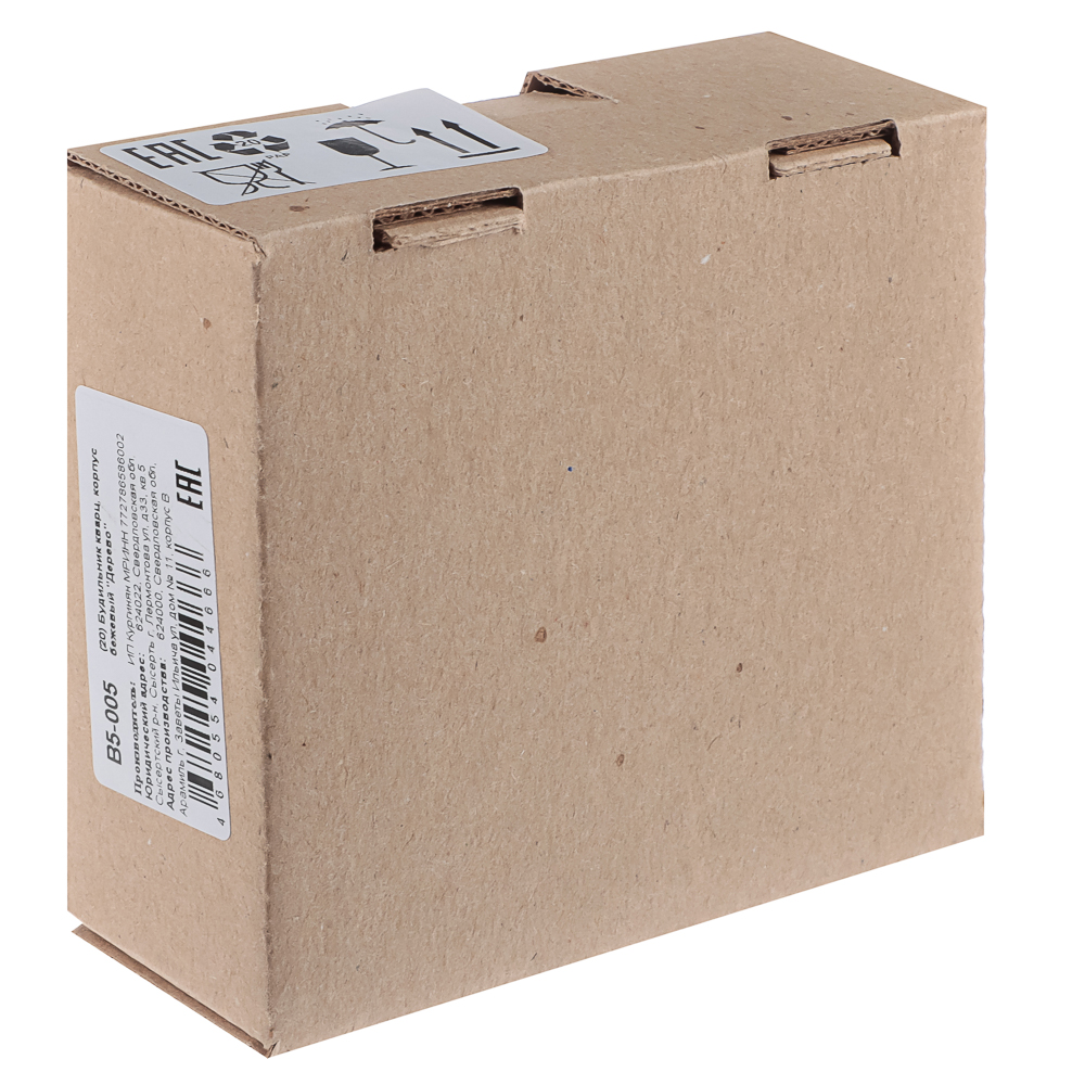 Будильник кварц, корпус бежевый "Дерево", арт.В5-005, арт.№ 529-339