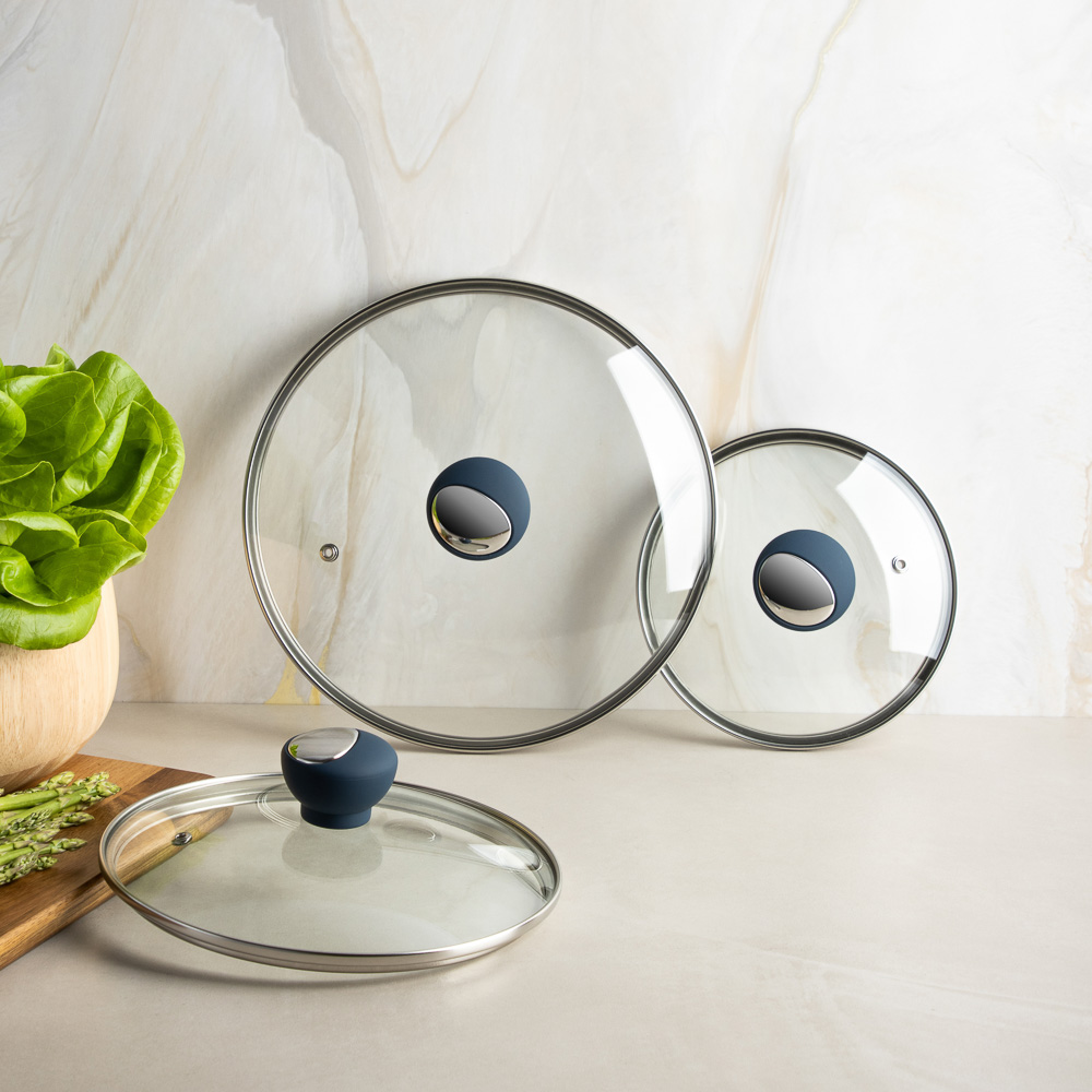 SATOSHI Ривьера Набор посуды 8 предметов, а/пр.покрытие: кастюли+крышки: 2,3 л и 3,8 л; ковш+крышка 1,3 л; сковороды 24 см, 28 см, арт.№ 846-722