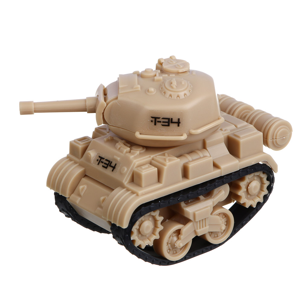 BY Русские Супергерои УВЗ Мини-конструктор Танк Т-34, 13,5х16,5х6,5 см, ABS, арт.№ 859-009