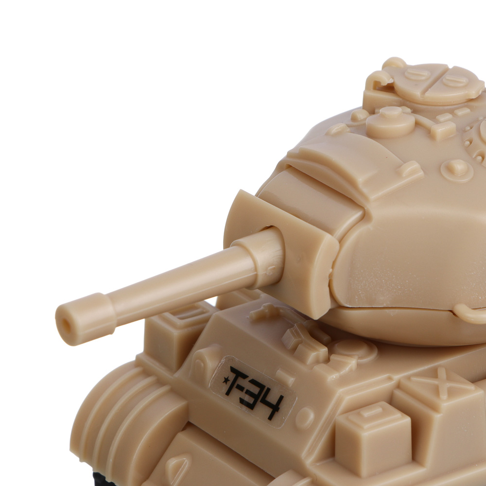 BY Русские Супергерои УВЗ Мини-конструктор Танк Т-34, 13,5х16,5х6,5 см, ABS, арт.№ 859-009