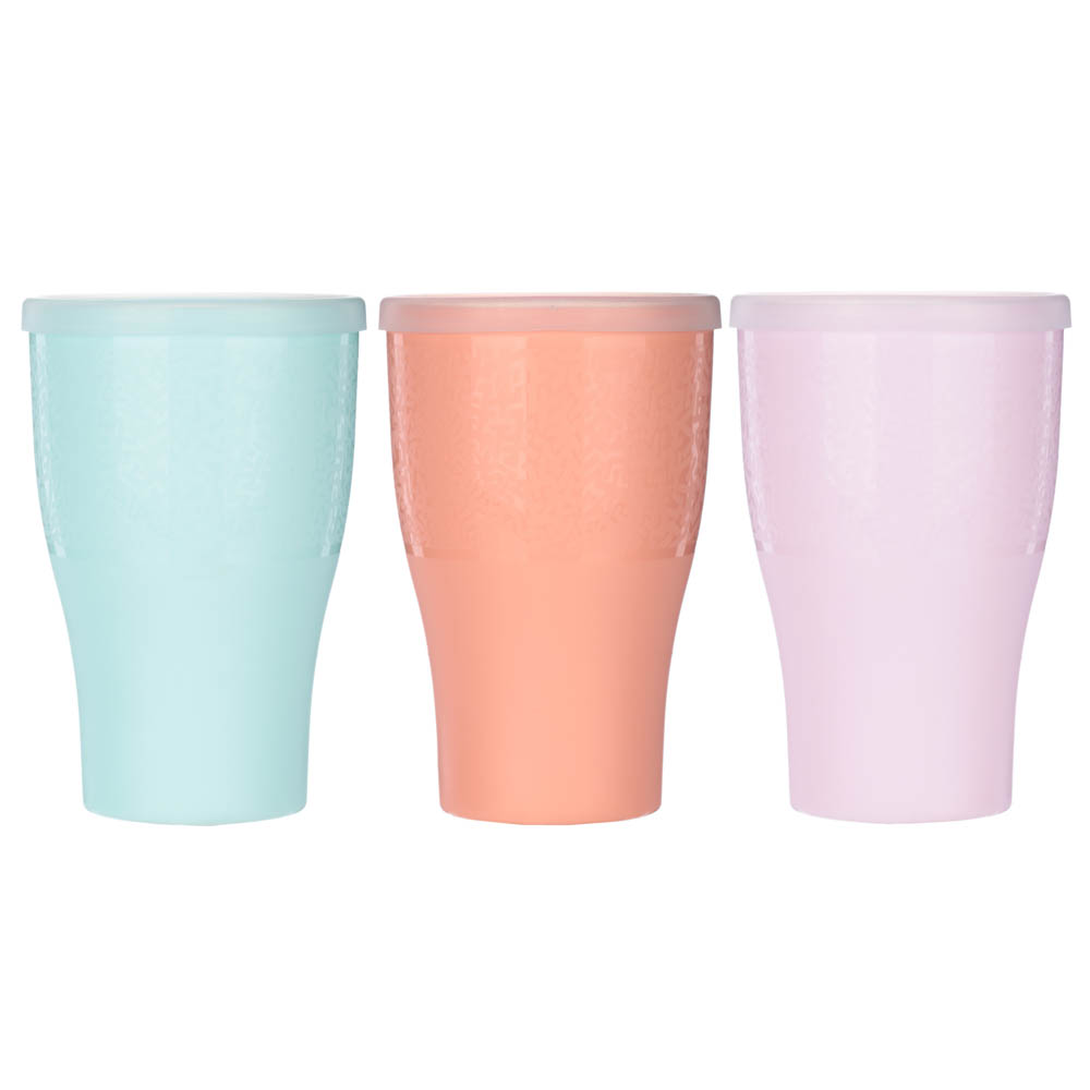 Стакан с герметичной крышкой, 0,5л, пластик, 3 цвета, арт.№ 861-278