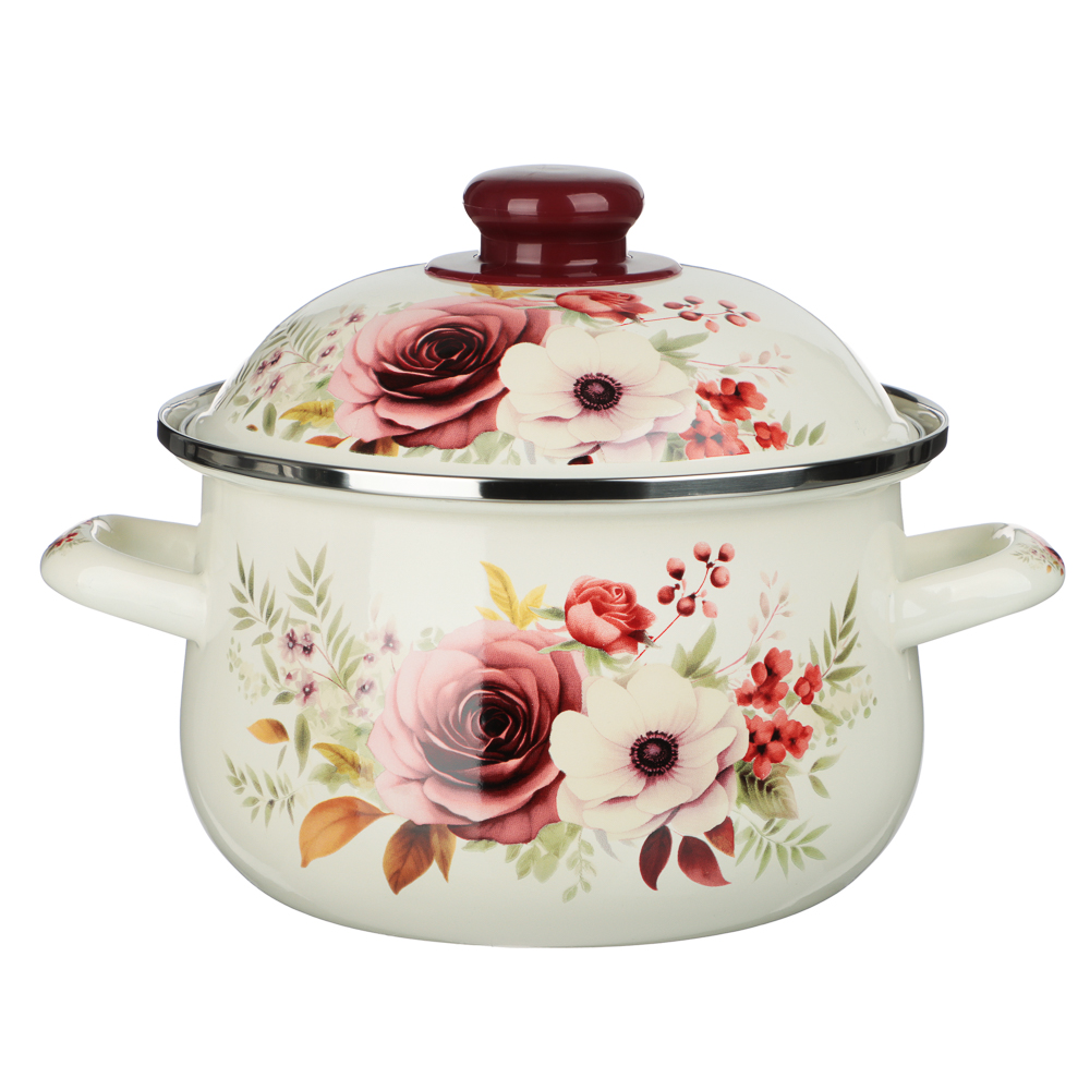 Кастрюля эмалированная VETTA Лаура, 18см, 2л, индукция, арт.№ 894-557