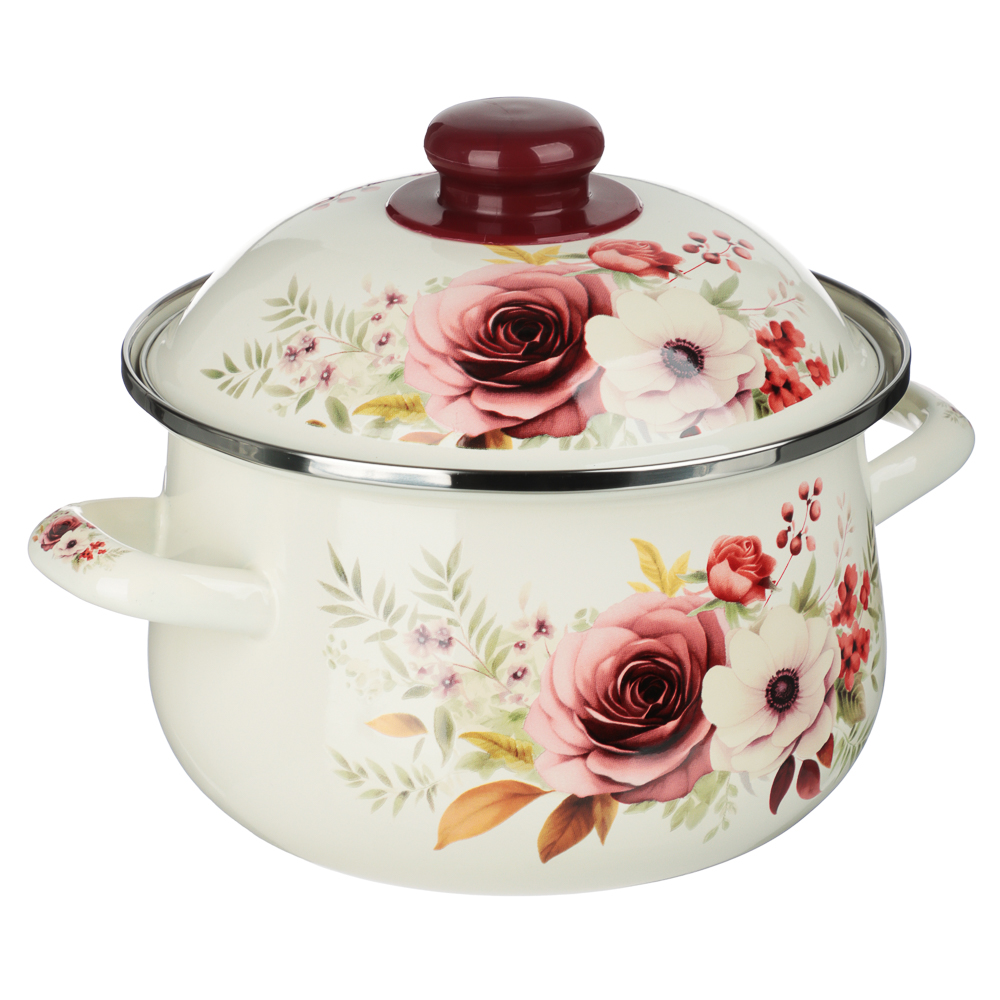 Кастрюля эмалированная VETTA Лаура, 18см, 2л, индукция, арт.№ 894-557