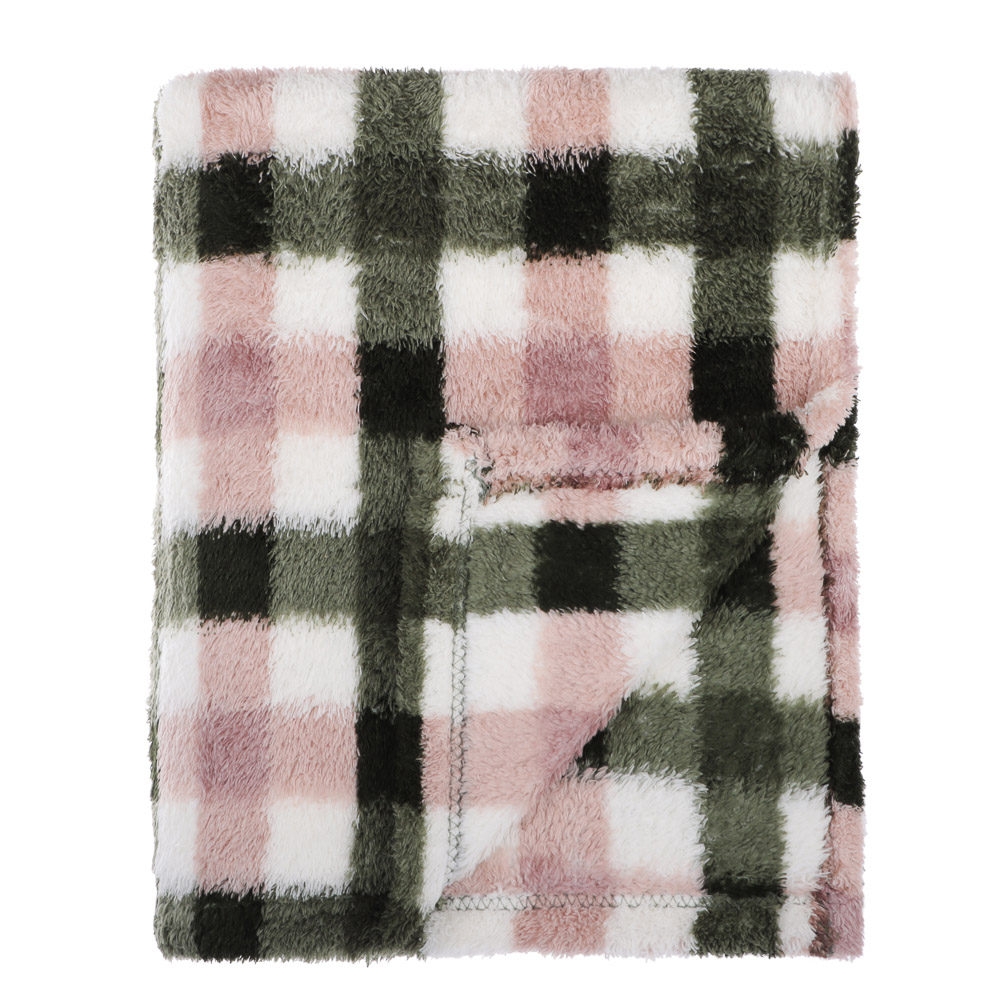 PROVANCE Кантри Плед клетка тедди, 150х200см, 100% полиэстер, арт.№ 486-217