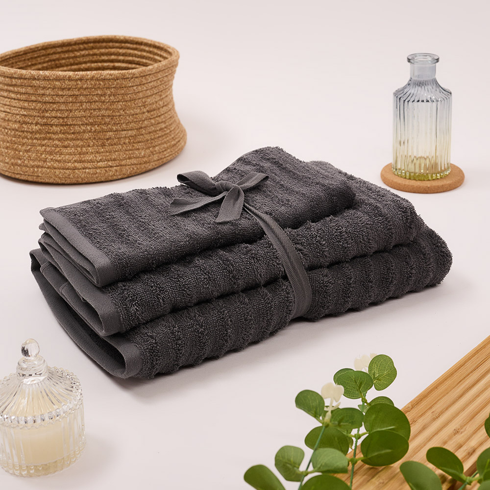 Комплект полотенец махровых 30х50 см, 50х90 см, 70х130 см PROVANCE Монблан, 100% хлопок, 450 г/м2, 3 цвета, арт.№ 484-199