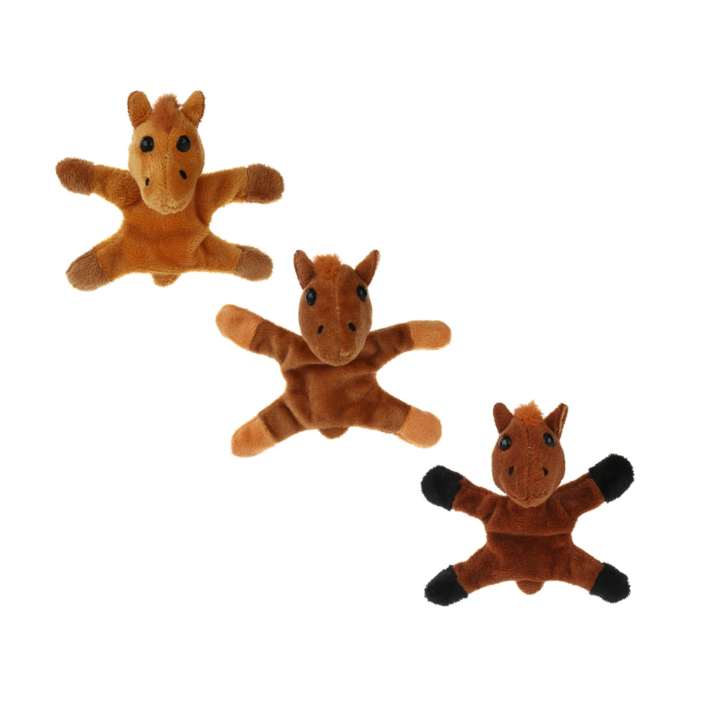 СНОУ БУМ Магнит в виде лошадки 9x10x5 см, полиэстер, 3 дизайна, арт.№ 705-507