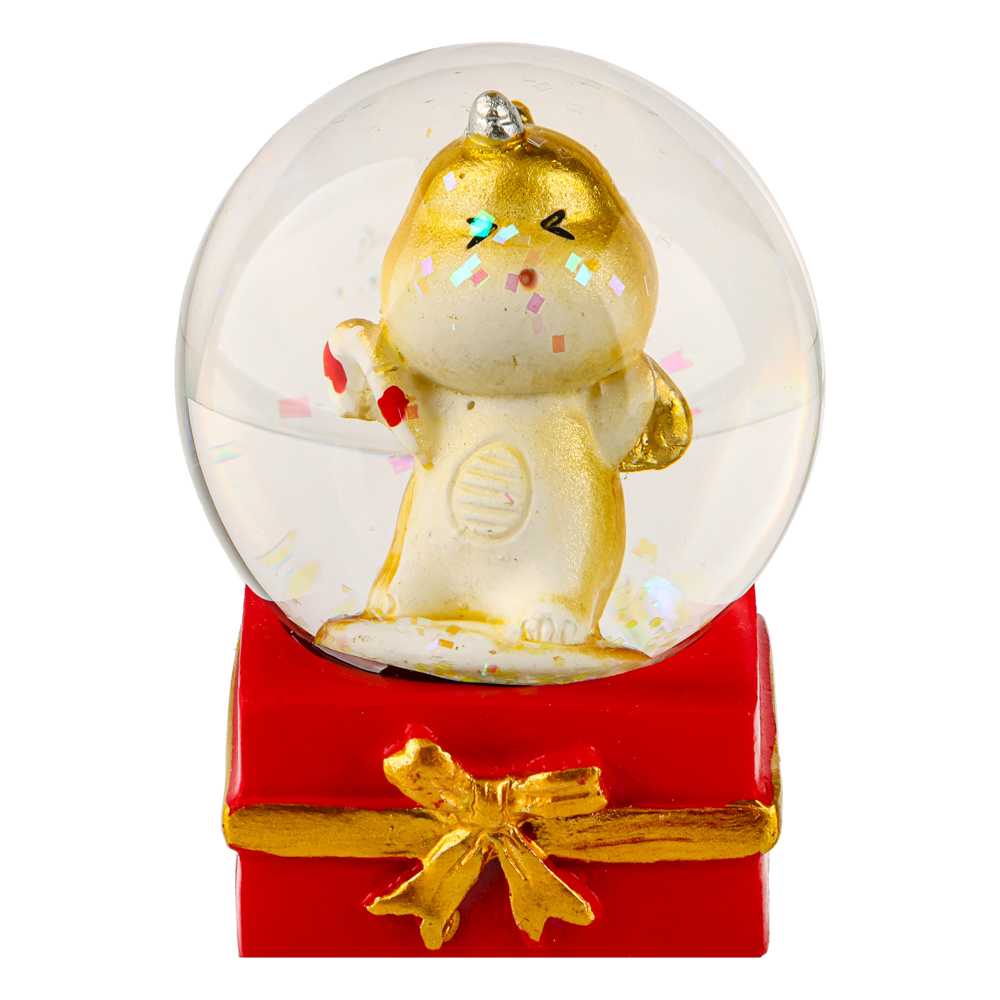 СНОУ БУМ Сувенир Символ Года, снежный шар, полистоун, стекло, 4,5х4,5х6,2см, 4 дизайна, арт.2, арт.№ 359-884