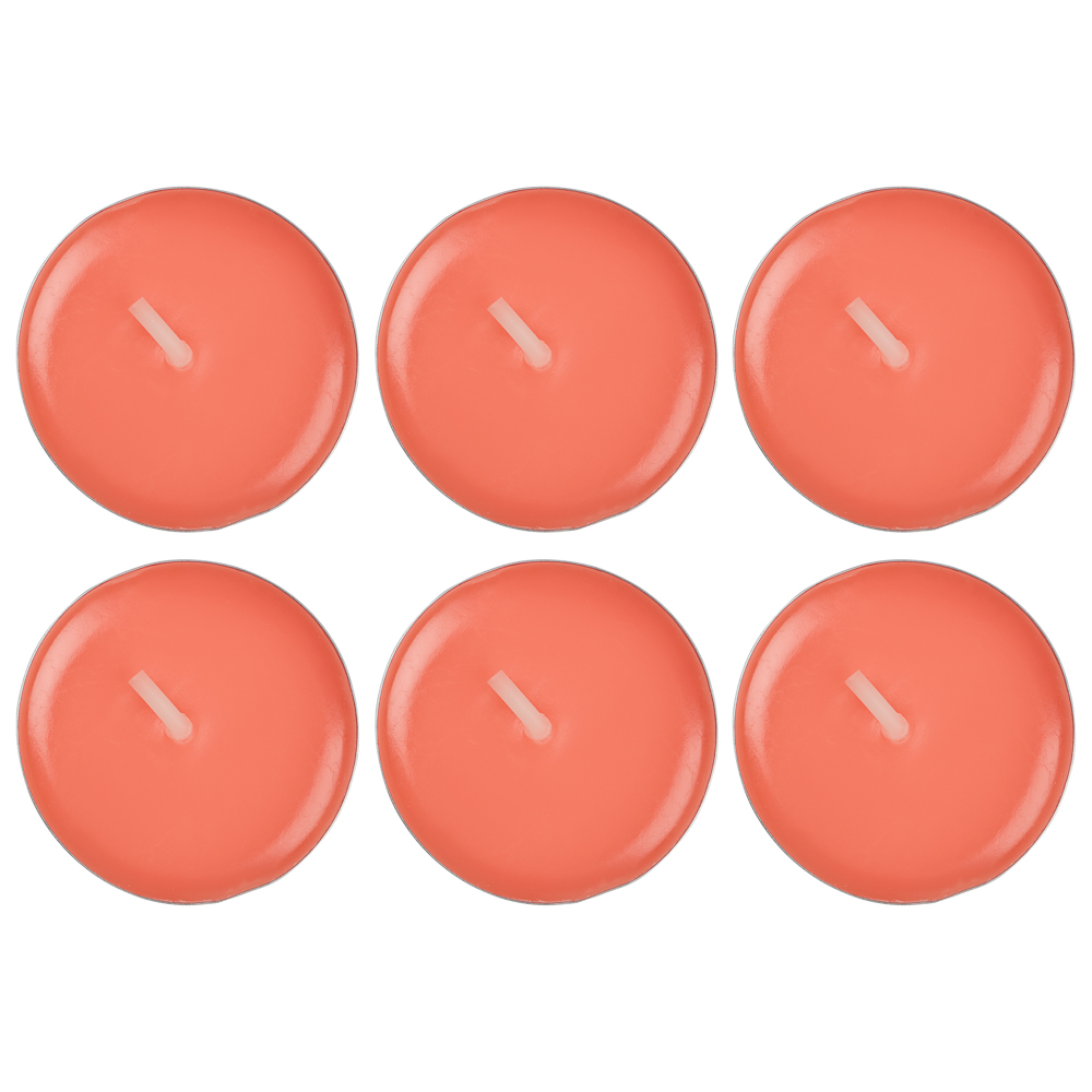 LADECOR Набор свечей чайных ароматических, 6шт, парафин, аромат апельсин-бергамот, арт.№ 553-105