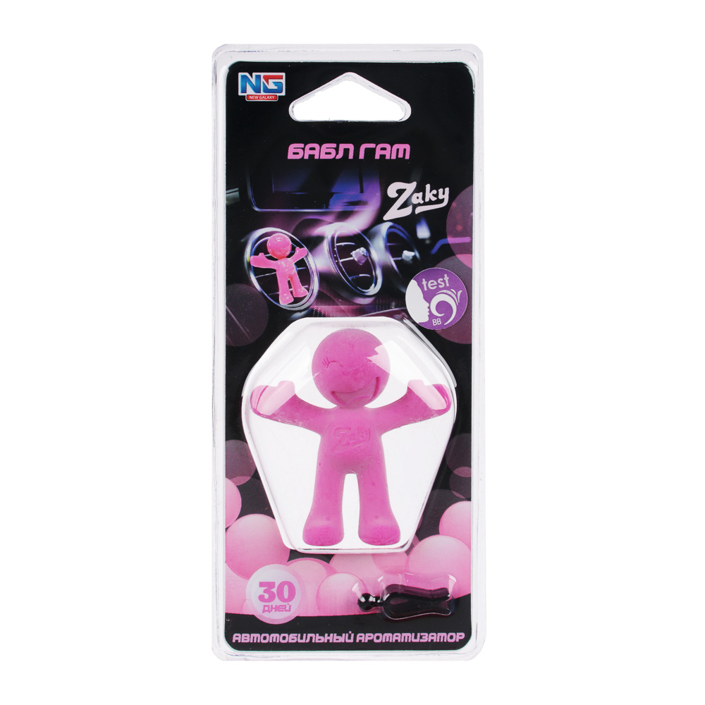 NEW GALAXY Ароматизатор гелевый Zaky,14 гр.,бабл гам, свежесть океана, новая машина, летний бриз, арт.№ 794-573