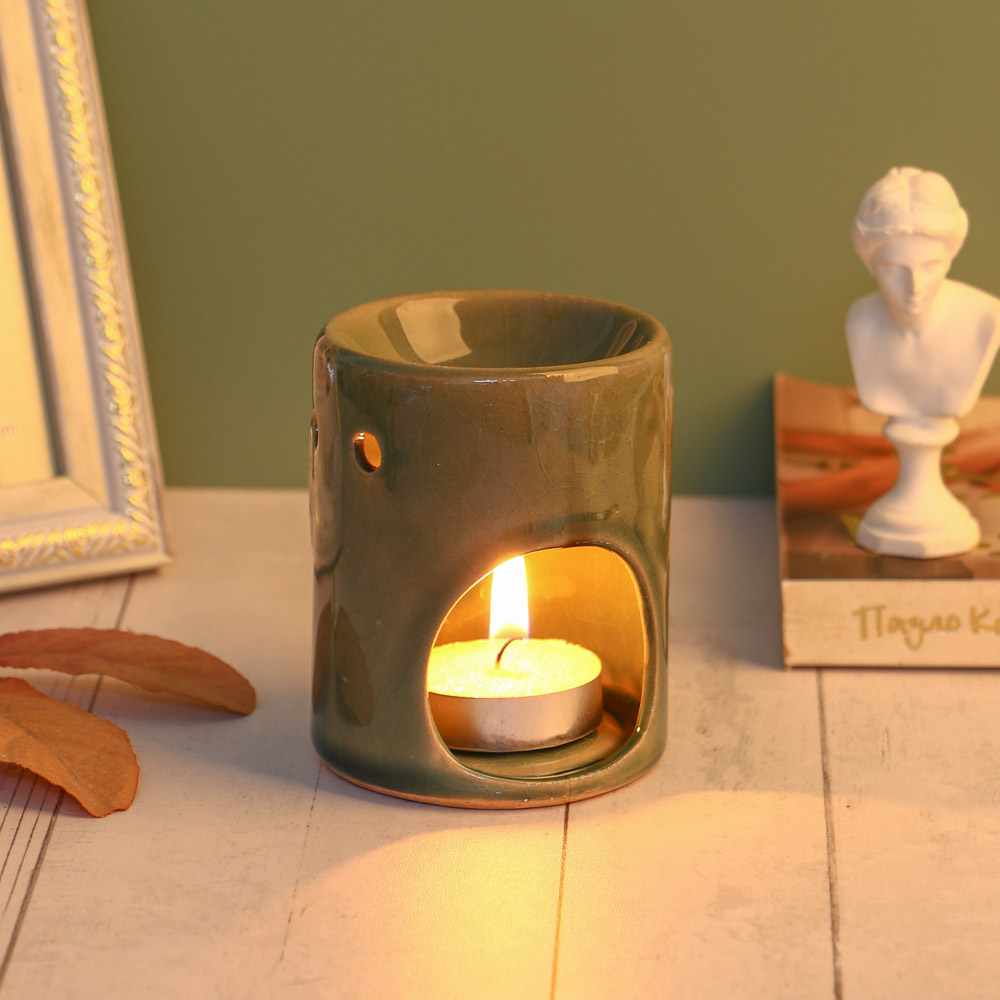 Аромалампа керамическая, 6,5x6,5x8,2 см, 3 цвета, арт.3-1, арт.№ 471-019