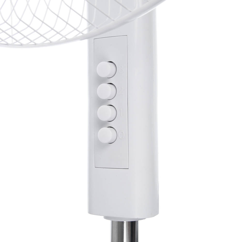 Вентилятор напольный тм LEBEN 45Вт, 3 скорости, диаметр 43см, 220в, белый (1шт в коробке), арт.№ 243-034