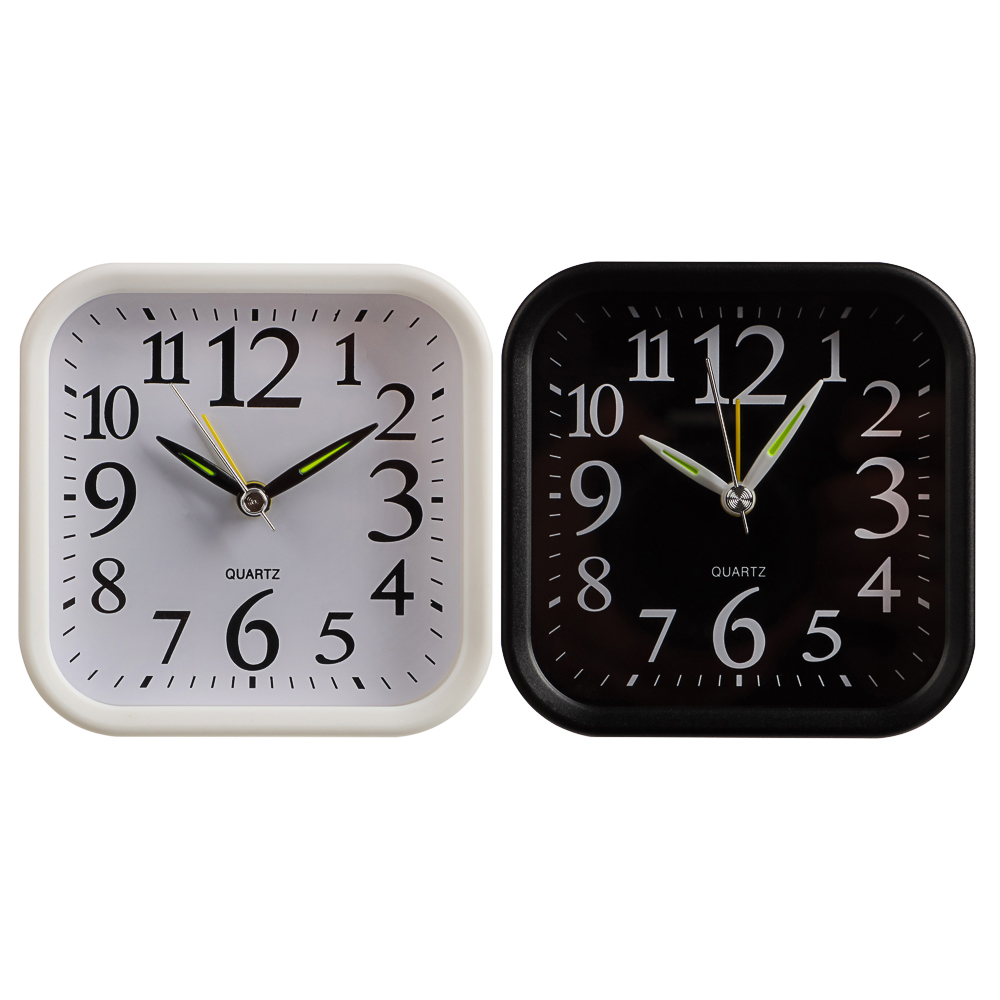 LADECOR CHRONO Будильник, 9,6x9,6x4см, 1*АА, пластик, 2 цвета, арт.№ 529-044