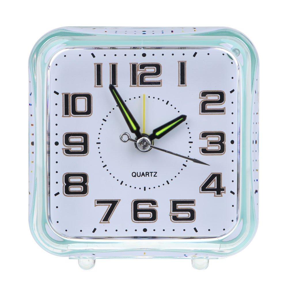 LADECOR CHRONO Будильник с подсветкой, 1*АА, 8,5х8,5х4,5 пластик, 3 цвета, арт.№ 529-046