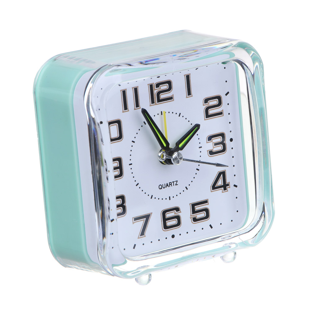 LADECOR CHRONO Будильник с подсветкой, 1*АА, 8,5х8,5х4,5 пластик, 3 цвета, арт.№ 529-046