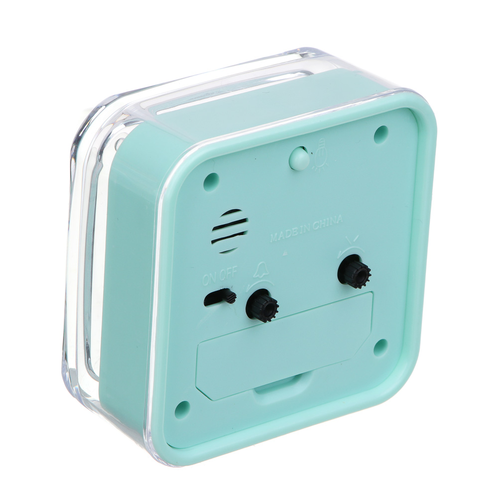 LADECOR CHRONO Будильник с подсветкой, 1*АА, 8,5х8,5х4,5 пластик, 3 цвета, арт.№ 529-046