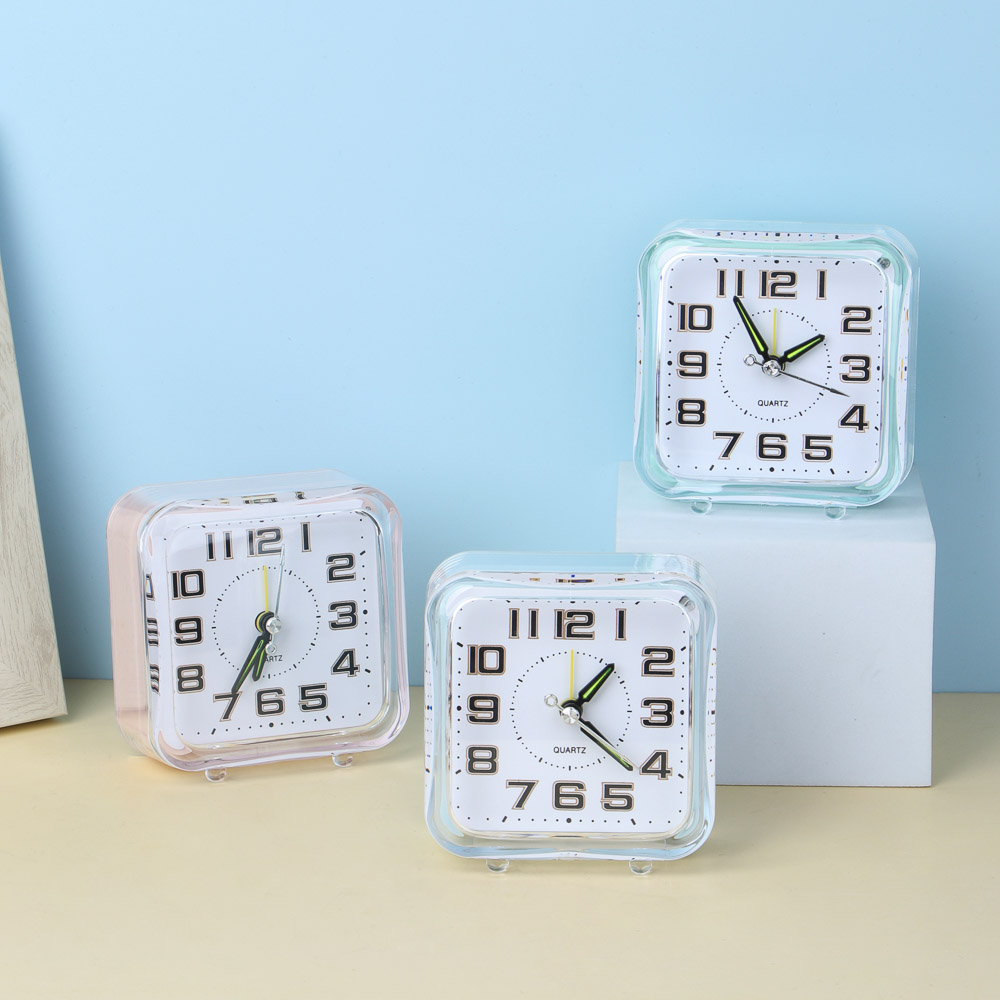 LADECOR CHRONO Будильник с подсветкой, 1*АА, 8,5х8,5х4,5 пластик, 3 цвета, арт.№ 529-046