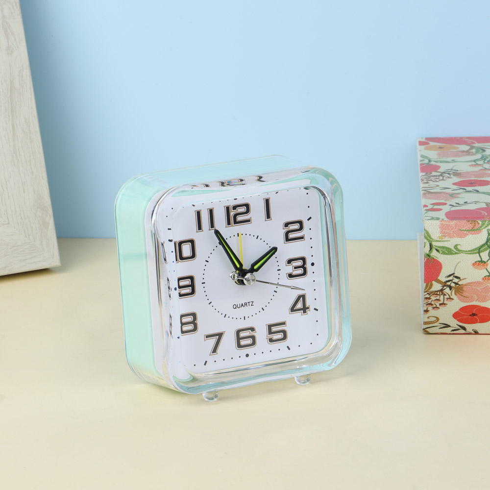 LADECOR CHRONO Будильник с подсветкой, 1*АА, 8,5х8,5х4,5 пластик, 3 цвета, арт.№ 529-046