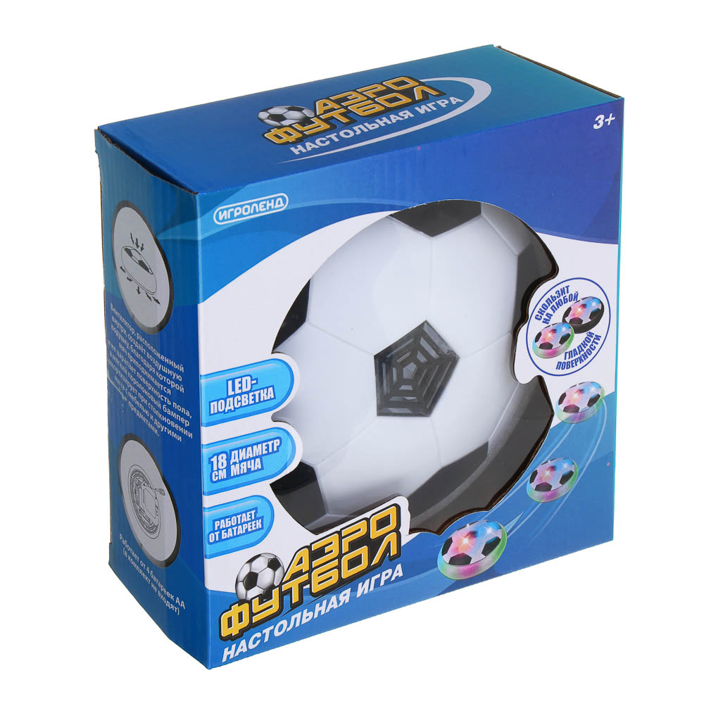 ИГРОЛЕНД Настольная игра "Аэрофутбол" , 4xAA, 18,5x7,2x18,2см, PP, 2 дизайна, арт.№ 896-075