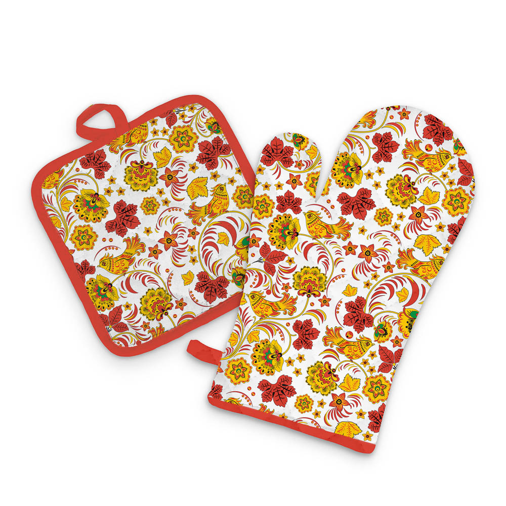 PROVANCE Хохлома Прихватка-варежка 17х27см, 100% полиэстер, арт.№ 493-162