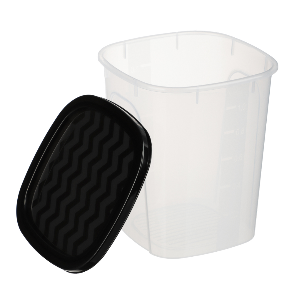 Контейнер для сыпучих продуктов НУТ квадратный 1,2 л, пластик, арт.№ 861-502