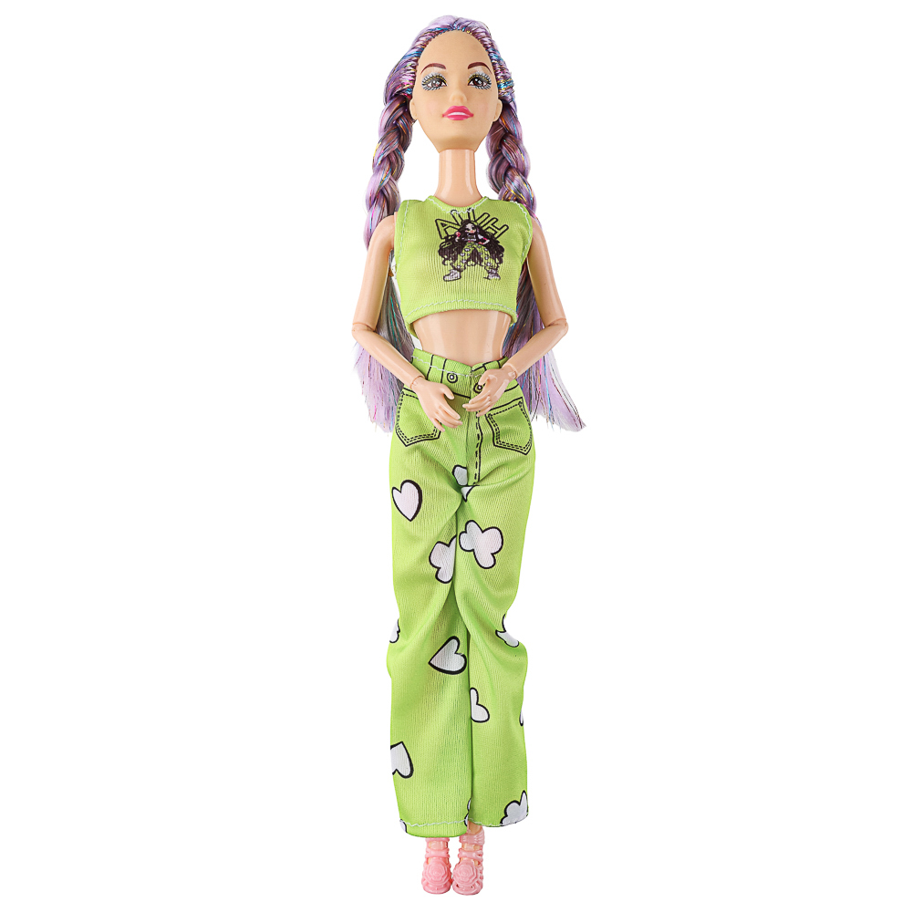 Кукла стильная шарнирная, 29 см, PP, PVC, полиэстер, 4 диз., тм ИГРОЛЕНД, арт.№ 267-916