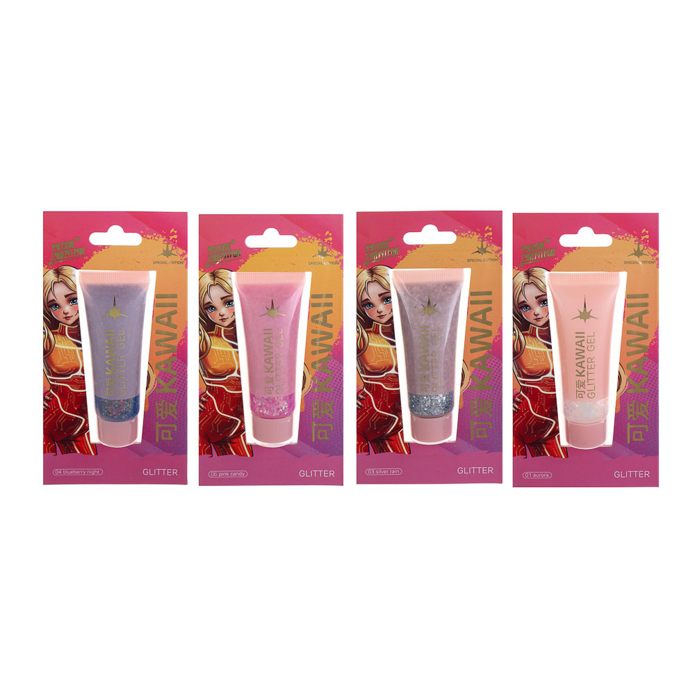 BY Русские Супергерои Заря Каваи Глиттер гелевый, 16 гр, 4 цвета, арт.№ 330-575