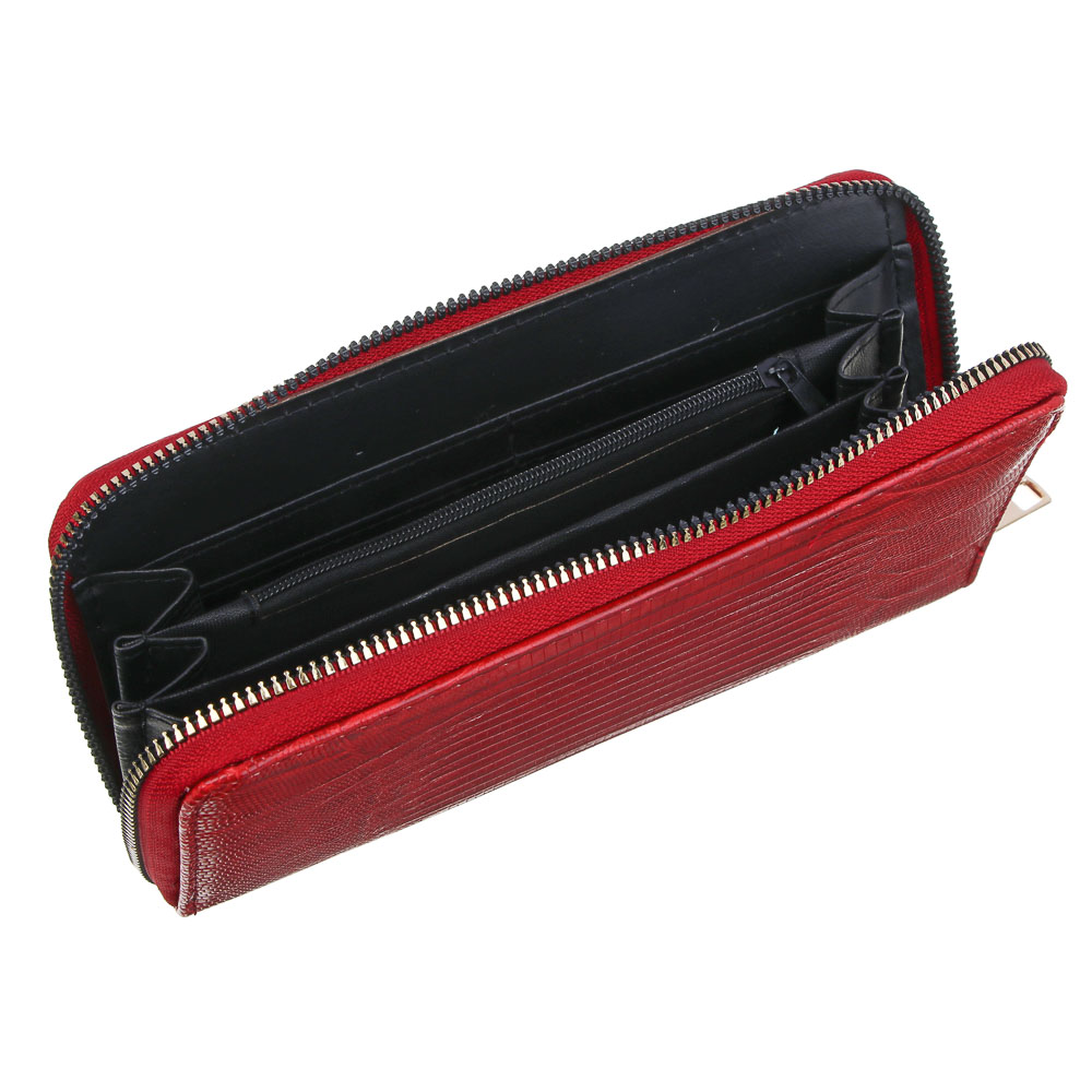 ЮL Версиамо Кошелек женский для карт, купюр и монет на молнии, ПУ, 19х9,5х2см, 3 цвета, арт.№ 303-052