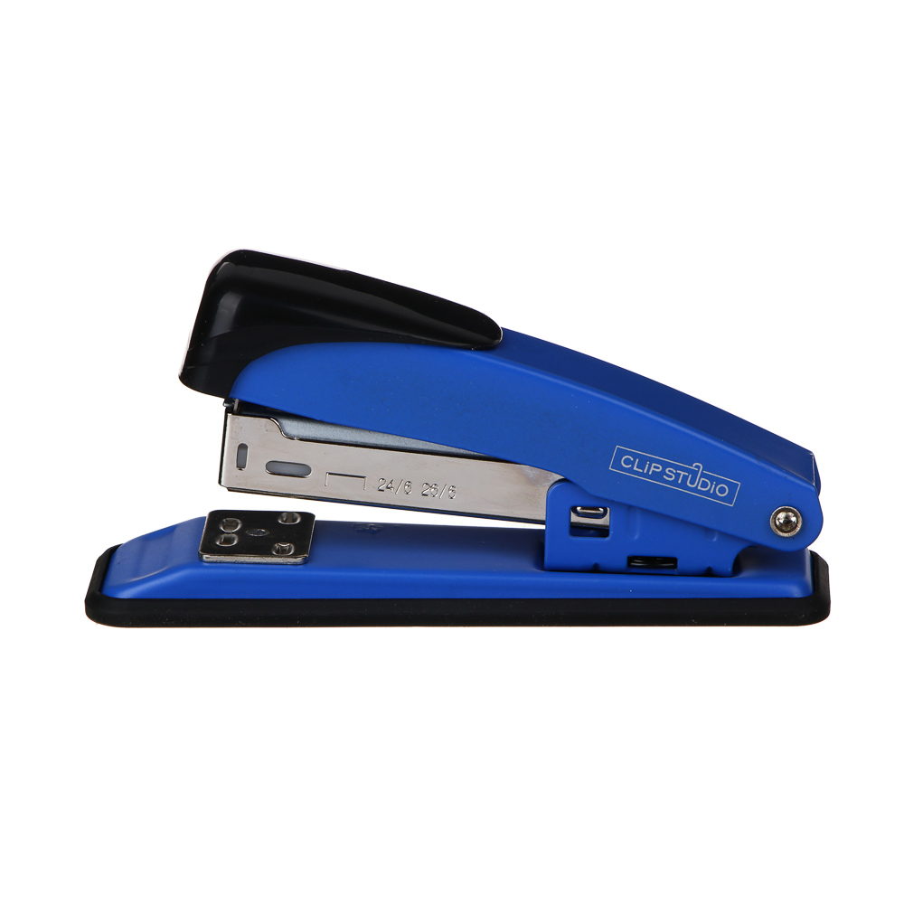 ClipStudio Степлер канцелярский металлический для скоб №24/6, на 20 листов, 3 цвета, в карт.коробке, арт.№ 526-238