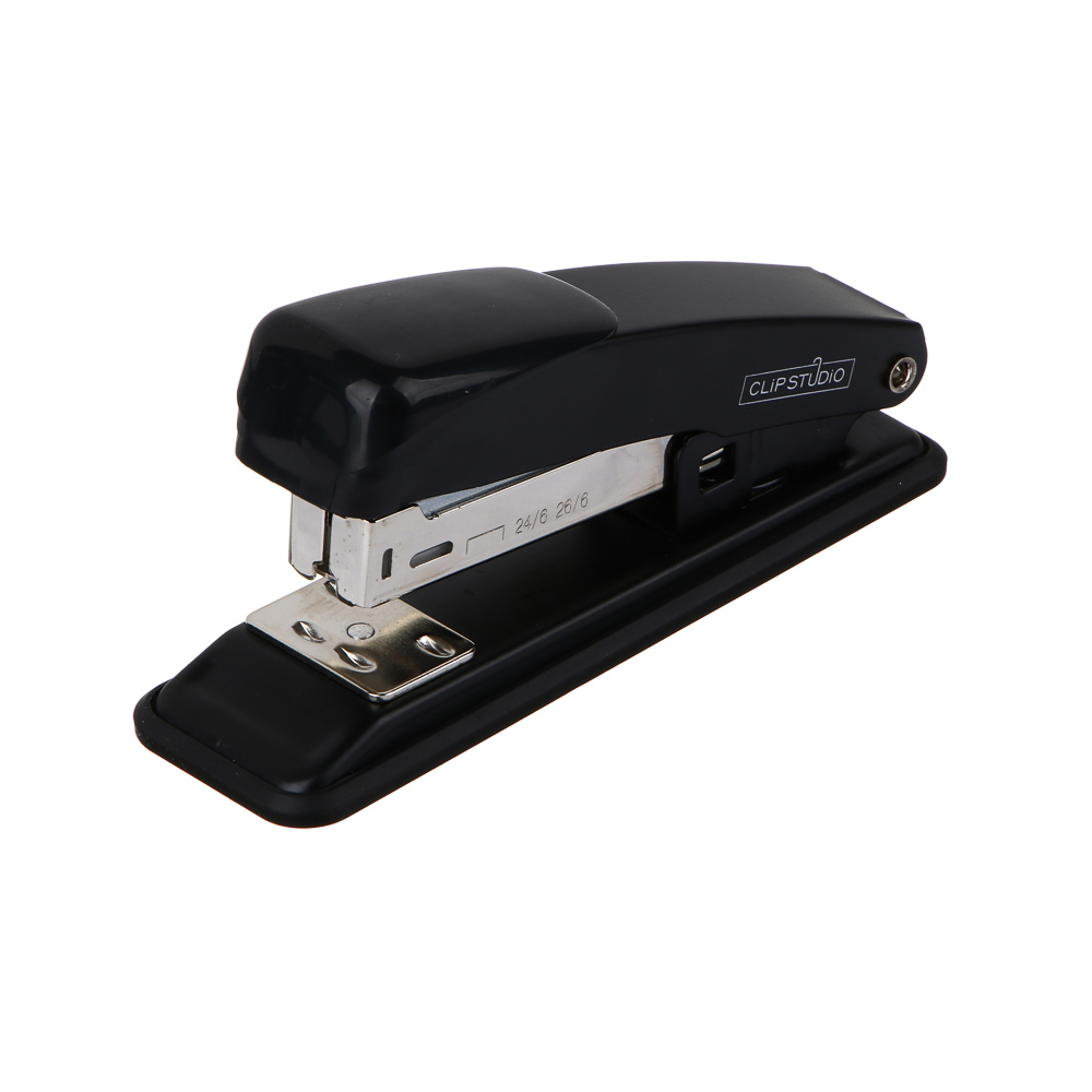 ClipStudio Степлер канцелярский металлический для скоб №24/6, на 20 листов, 3 цвета, в карт.коробке, арт.№ 526-238